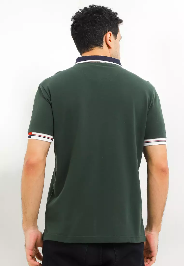 Loup Jacquard Collar Polo Shirt