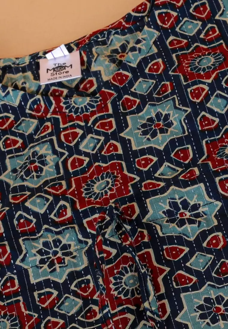 Midnight Blues Girls Kaftan Set