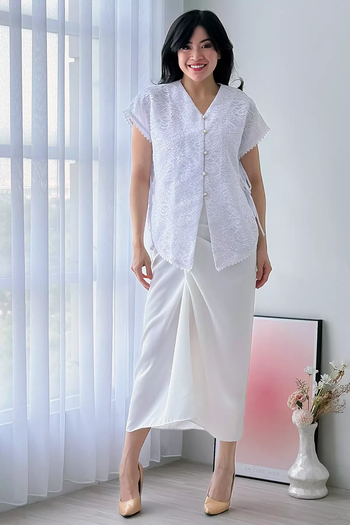 Viveka Putih Kebaya Vest