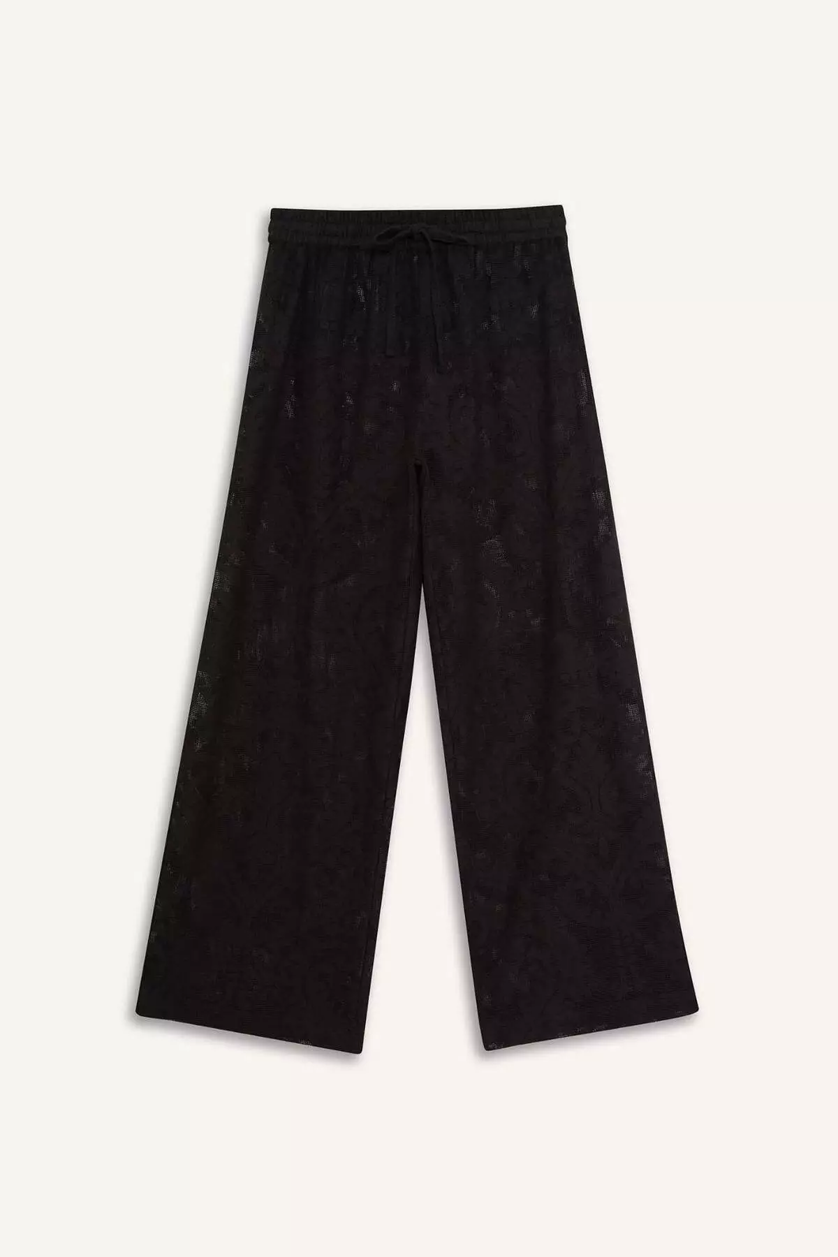 Lace Flexible Waist White Beach Pants-Fall in Love D9767Ax25Sm