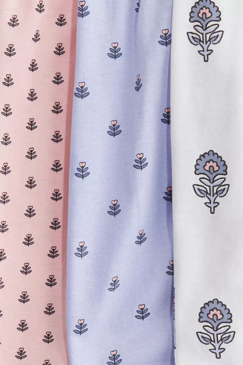 3-pack printed cotton dresses