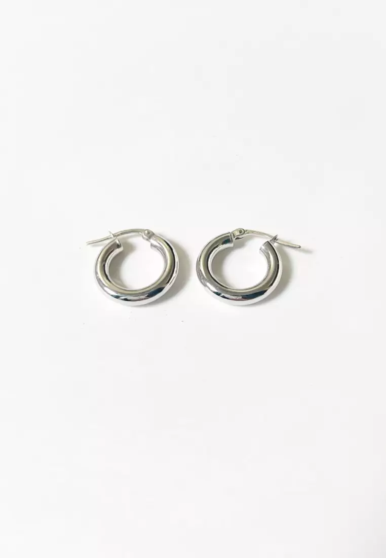 Circa 18K White Gold Hoop Earrings