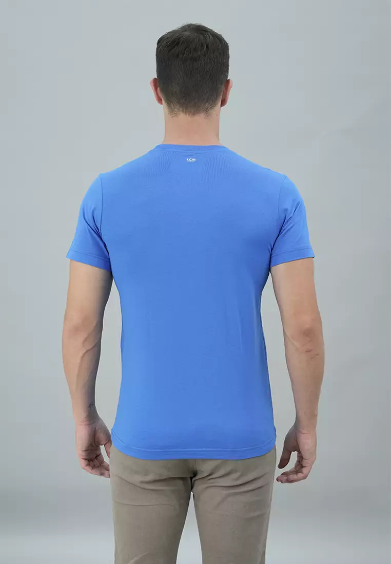 LGS - Slim Fit - Kaos Casual Pria - Lengan Pendek - Biru - GTS.870.N247.01.C