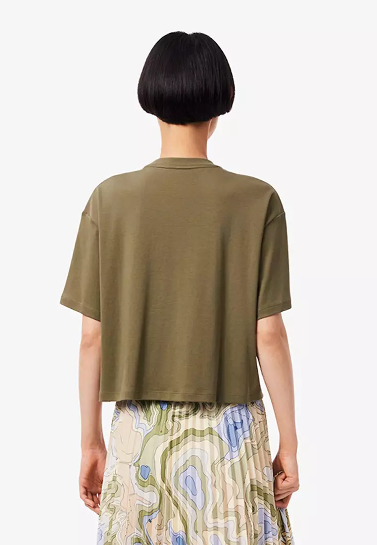 Oversized Zipped Pocket Detail T-shirt