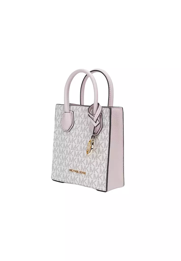 Mercer Extra-Small Logo and Leather Crossbody Bag In Powder Blush Multi 35T1GM9C0I