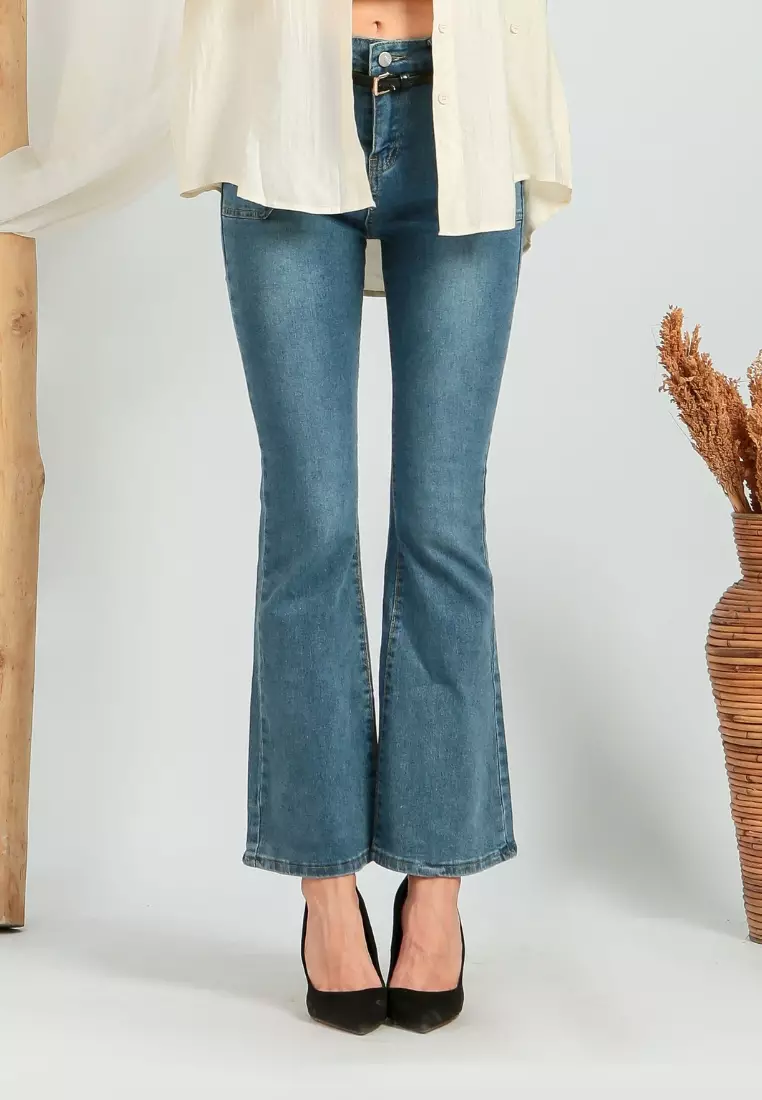 Doona Flare Jeans High Waist in Blue