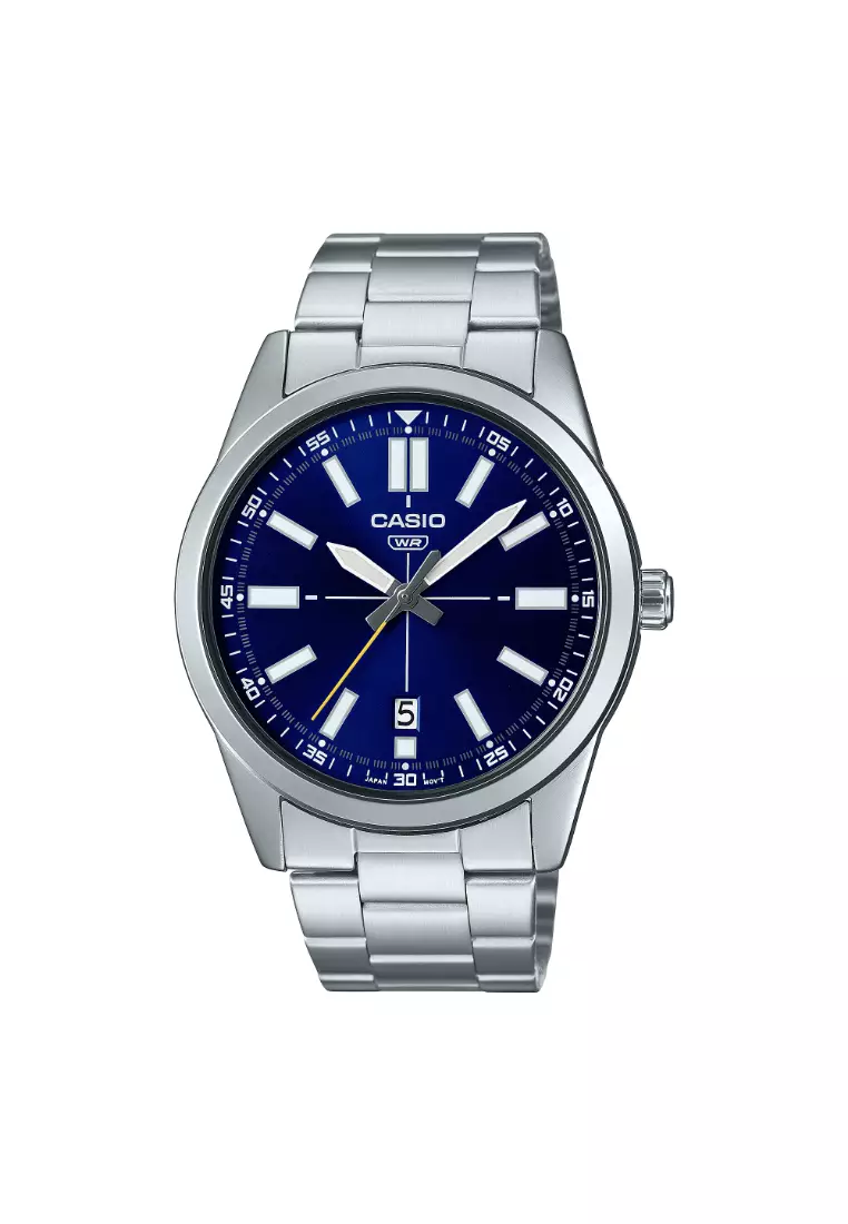 Casio blue 2025 face watch