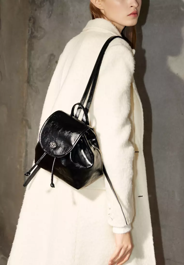 RENEE Vegan Leather Backpack Black