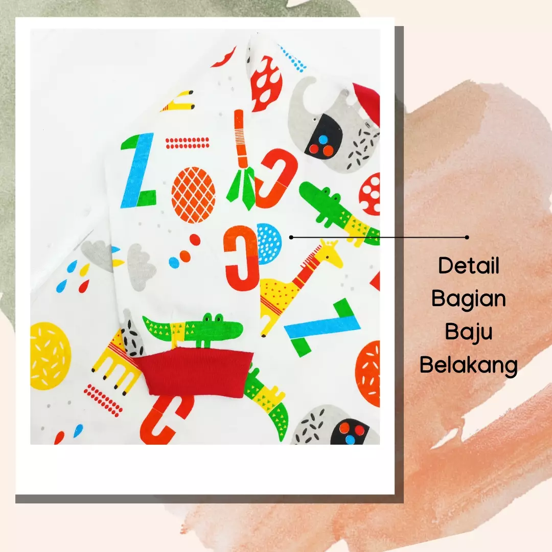 Wakakids Piyama Bayi Anak Baju Tidur Usia 6 Bulan Hingga 12 Bulan Unisex Motif Animals