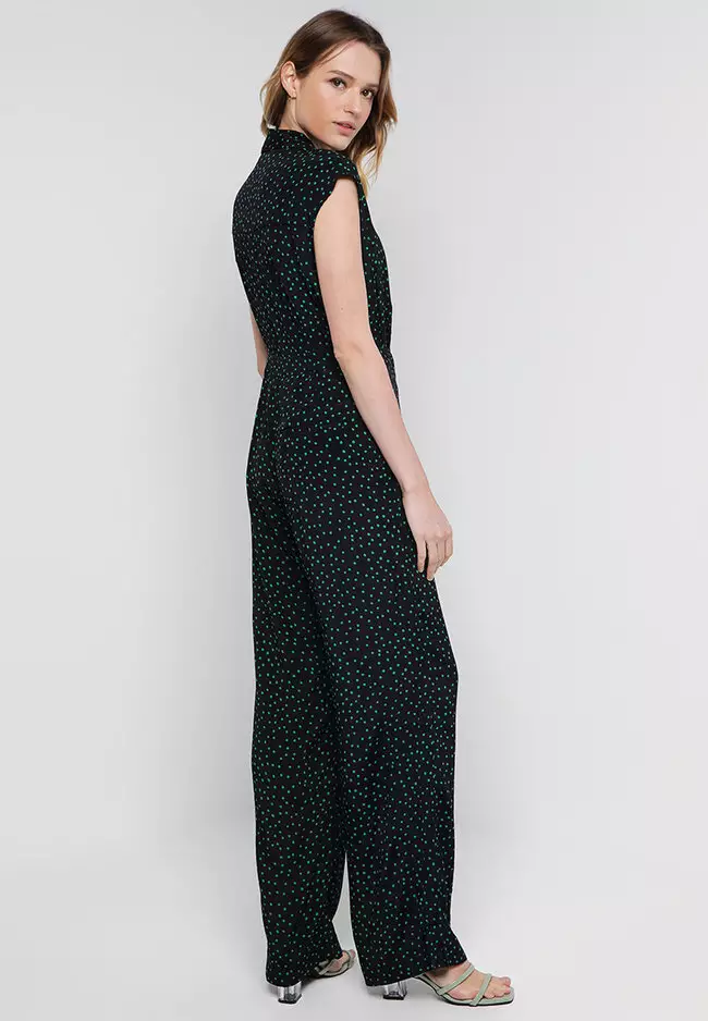 Polka-Dot Print Jumpsuit
