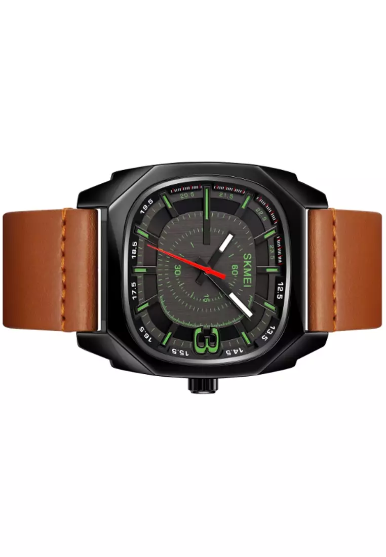 Jam Tangan Analog Pria Waterproof Strap Tali Material PU Leather GN69 ORIGINAL