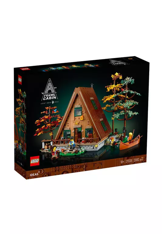 D2C Ideas 21338 A-Frame Cabin, Age 18+, Building Blocks, 2023 (2082pcs)