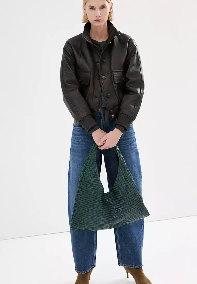 High-Waisted Barrel Jeans