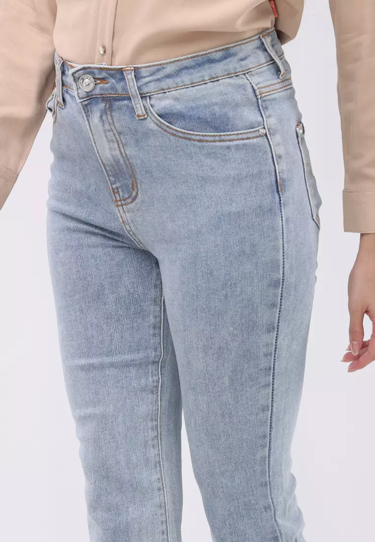 Denim Long Pants Flare Ladies