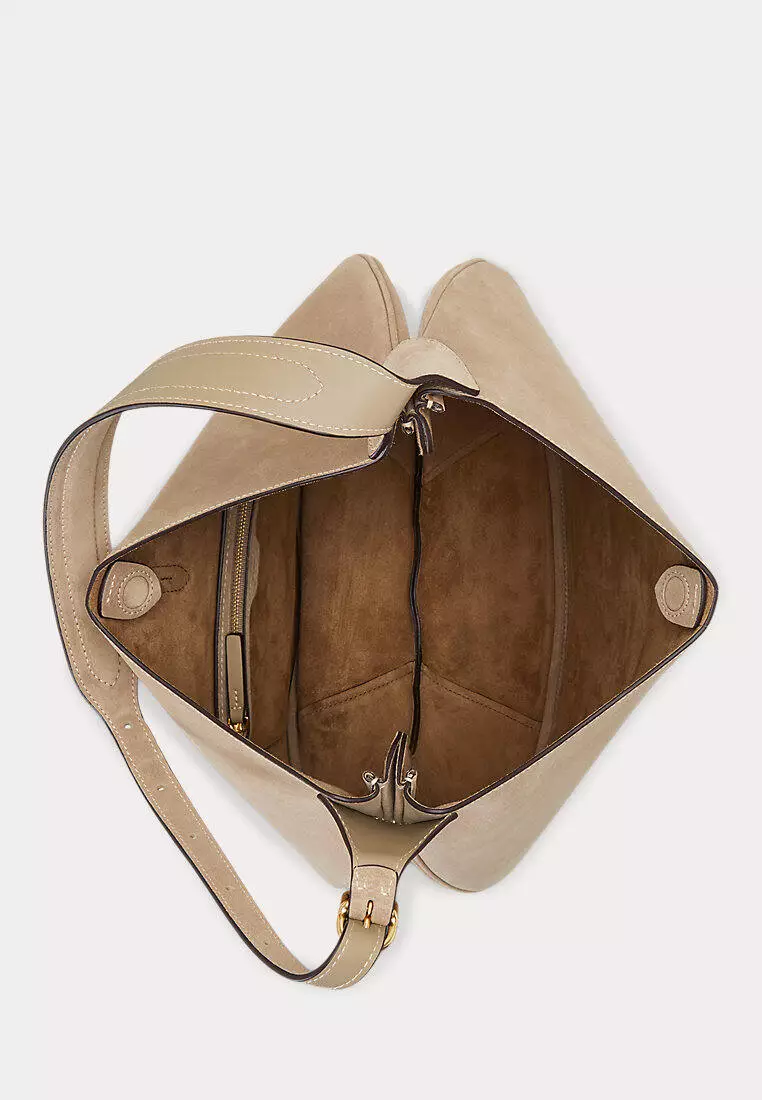 Polo ID Suede Large Shoulder Bag