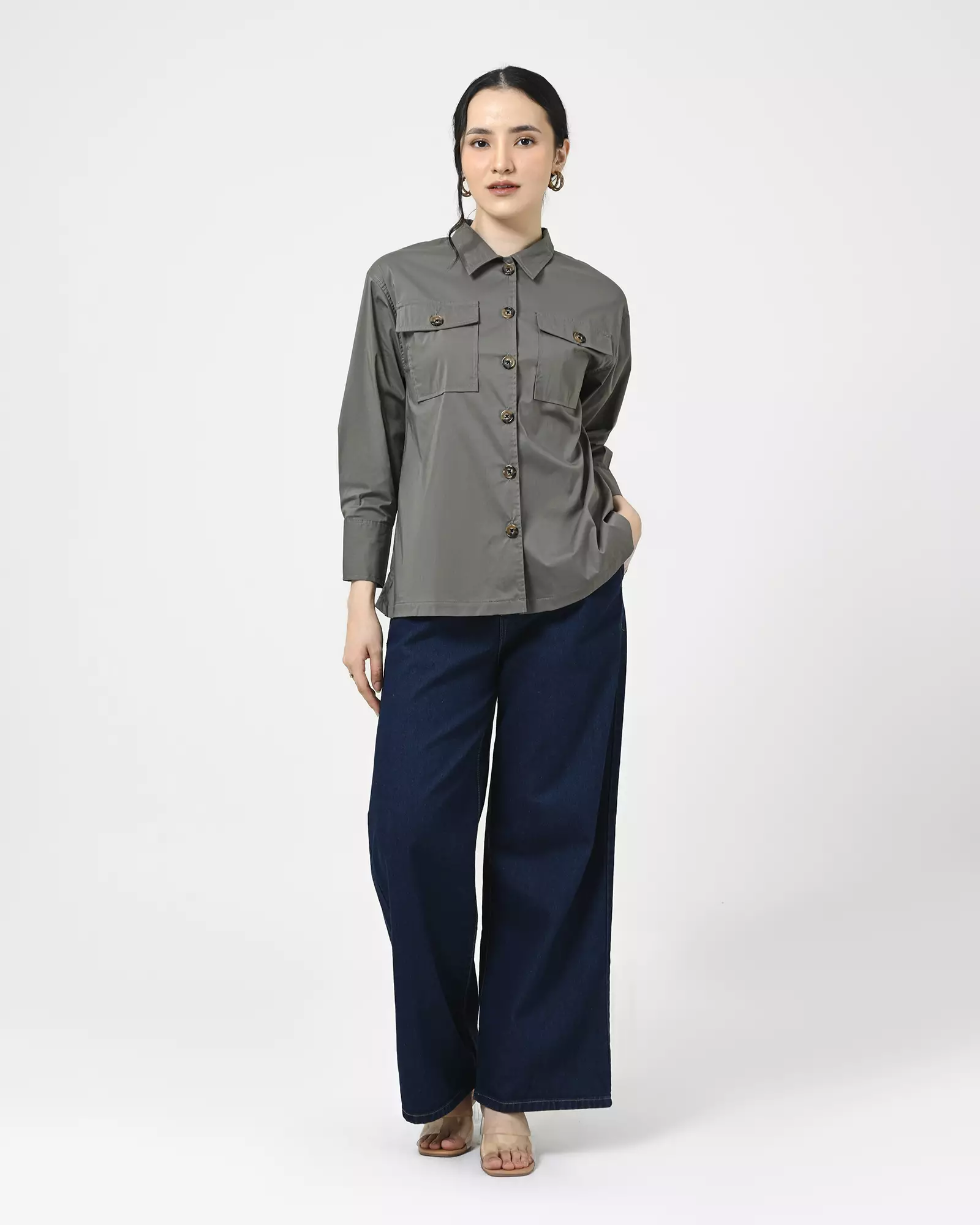 Geulis.id AGARA SHIRT - Taupe