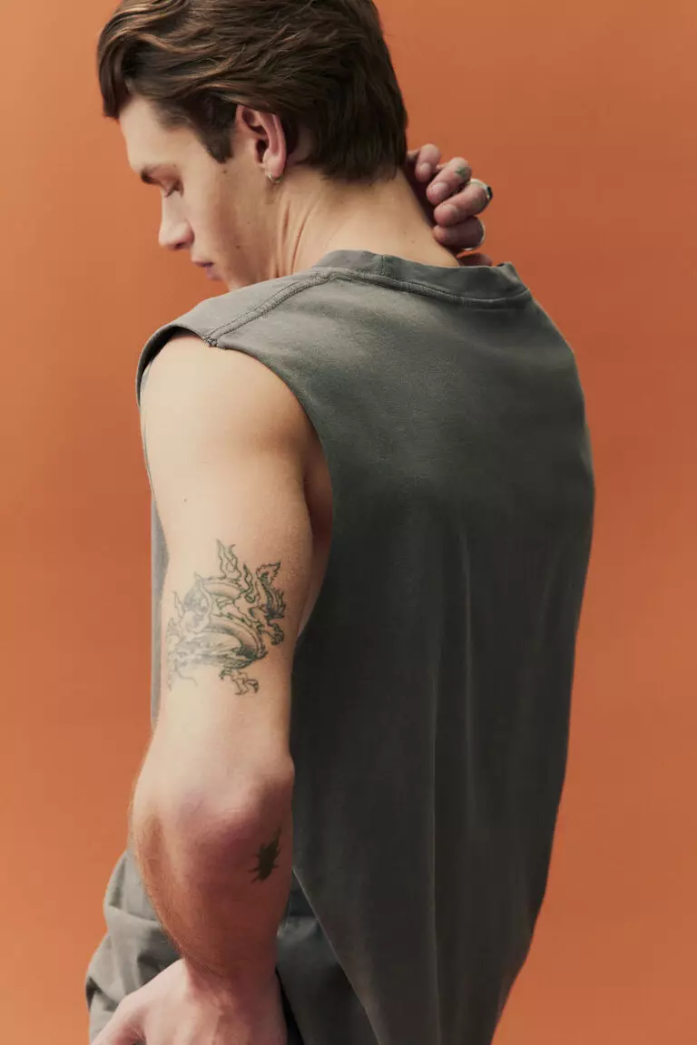 Regular Fit Washed vest top