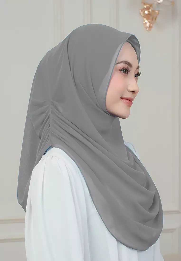 HIJAB INSTAN AURORA - MONKEY GREY