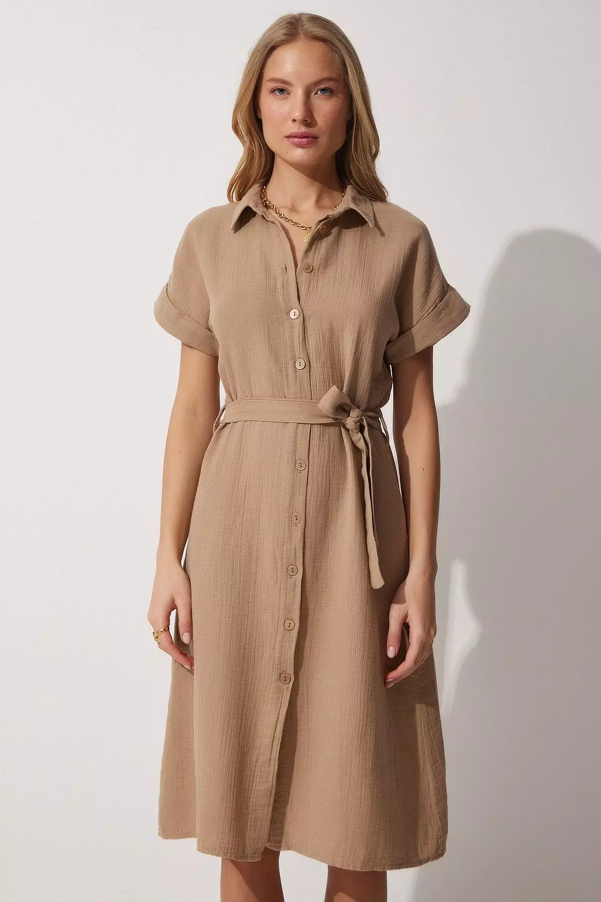 Belted Shirt Dress