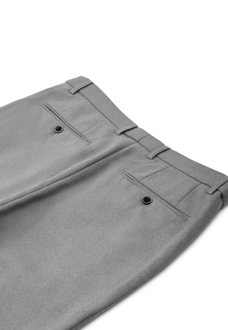 G2000 Teflon Smart Fit Twill Suit Pants with Elastic Waist Band