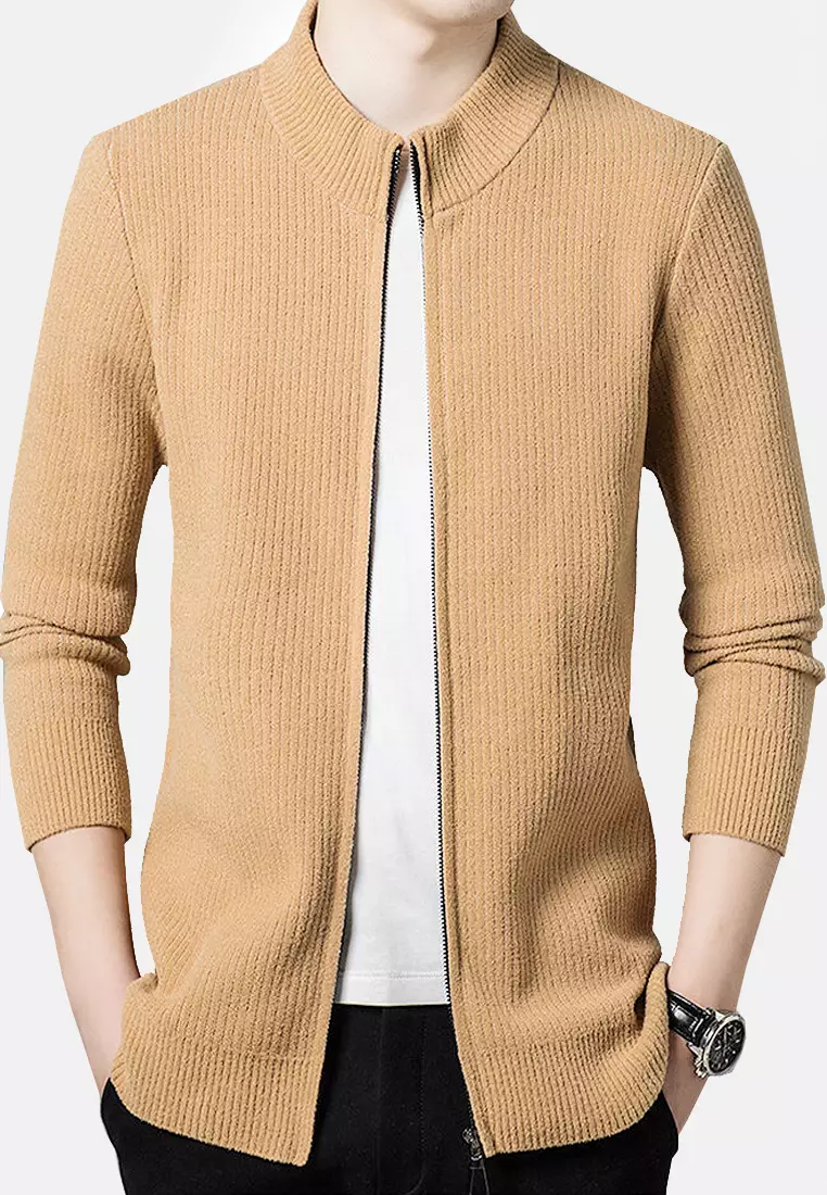 Twenty Eight Shoes VANSA Unisex Solid Color Cardigan Knit Jacket