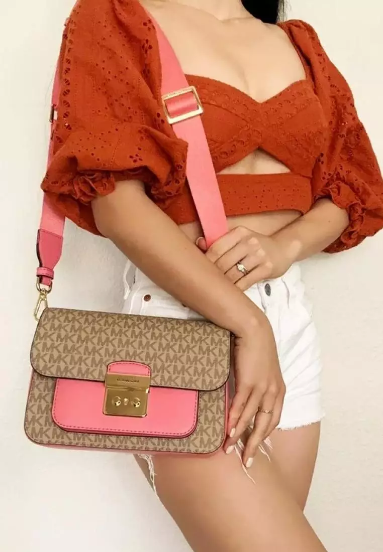 Jual Michael Kors Michael Kors Sloan Editor Medium Flap Messenger