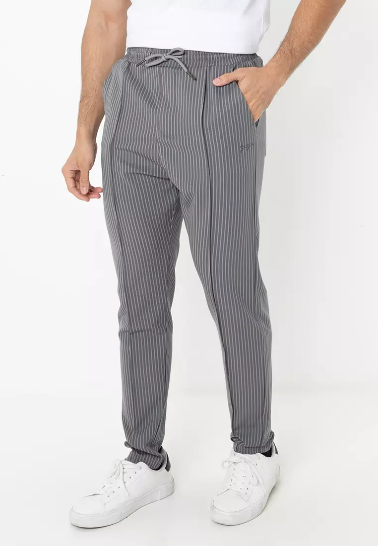 Pinstripe Seam Detail Pants