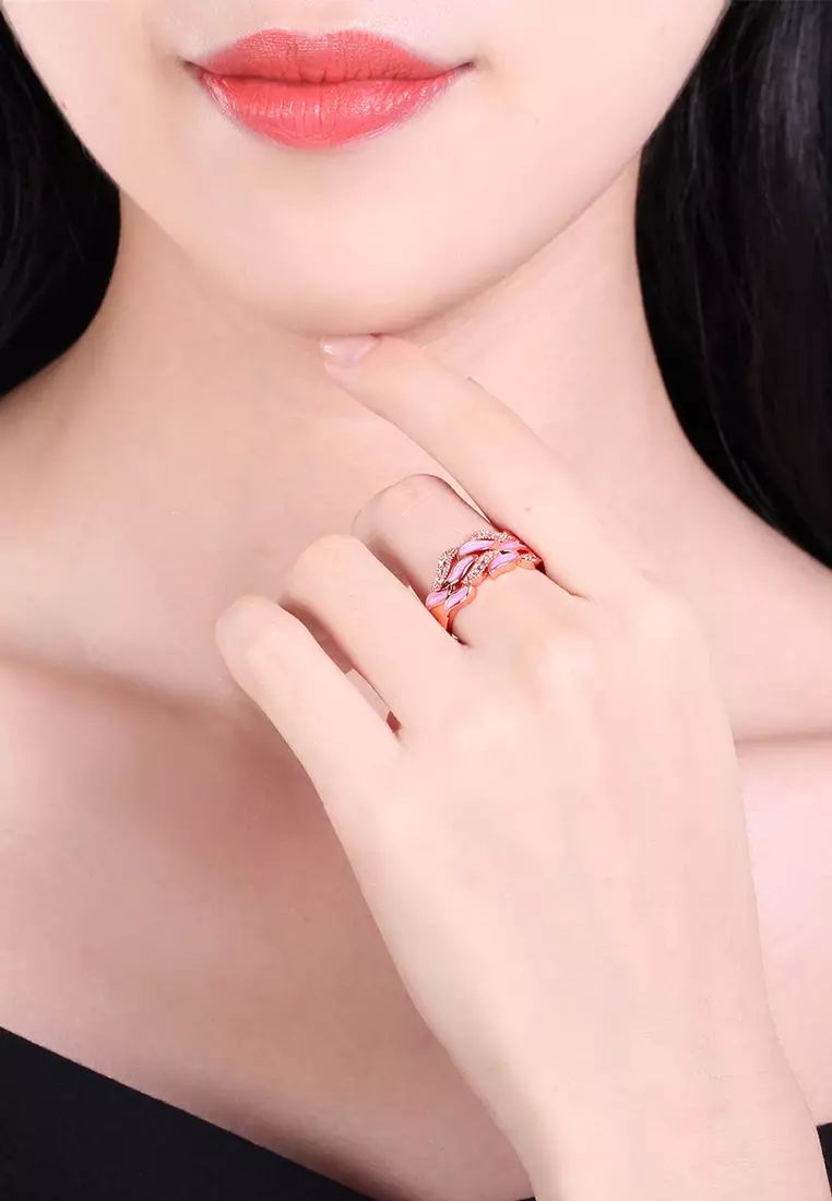 Cincin Wanita Original Korea Fashion Style Titanium Anti Pudar Perhiasan Cewek