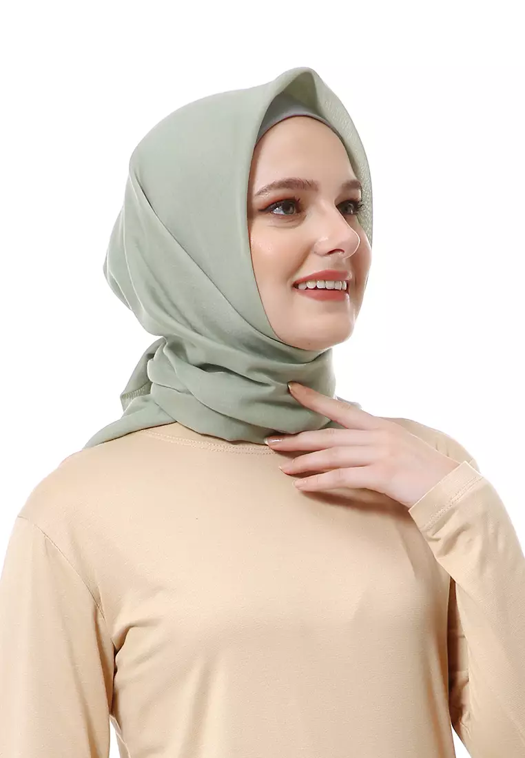Vierra Jilbab Segiempat Paris Polos Premium Best Style - Moss
