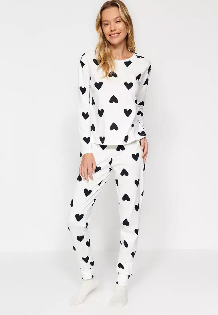 Heart Print Pyjama Set