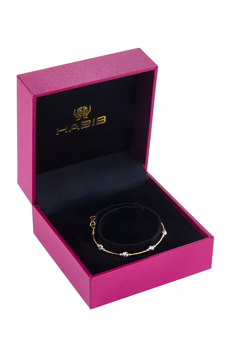 HABIB Oro Italia 916 White and Yellow Gold Bangle (for baby) GB87310221(BBY)-BI