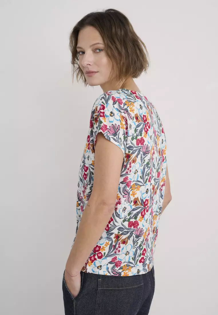 Seasalt Cornwall Multi Studio Glass V-neck Jersey Top