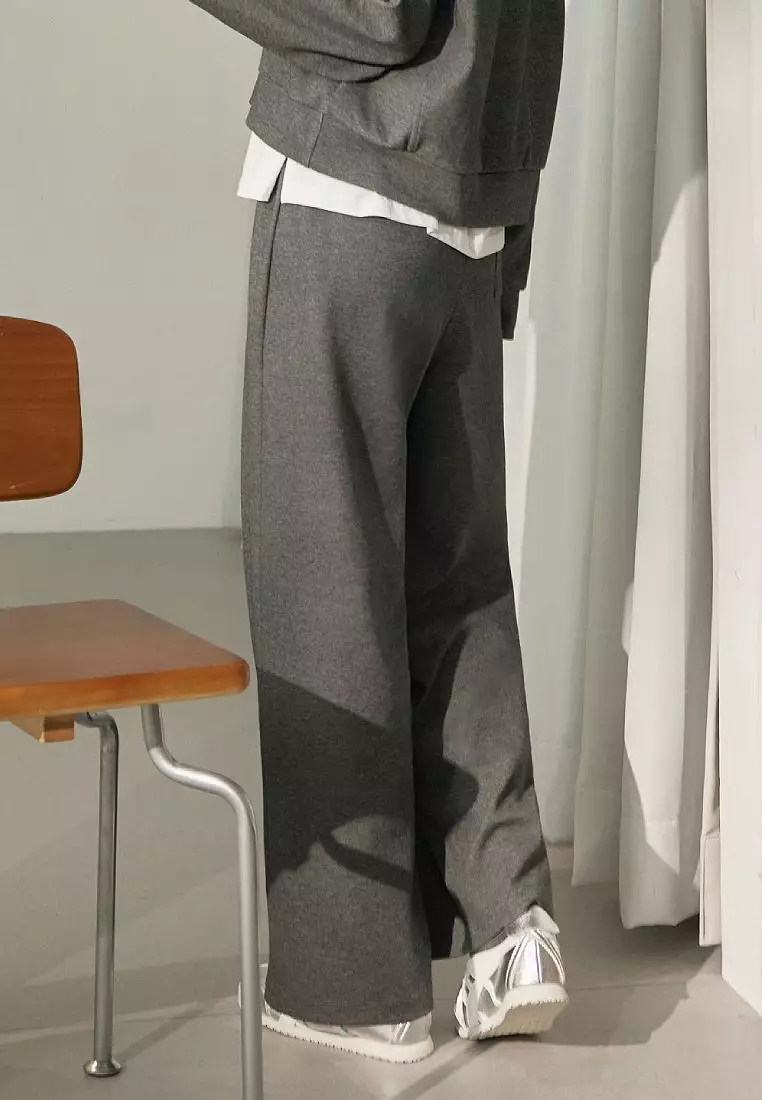 Relaxed-Fit Casual Pants with Stretch Elastic Waistband [BA7370]