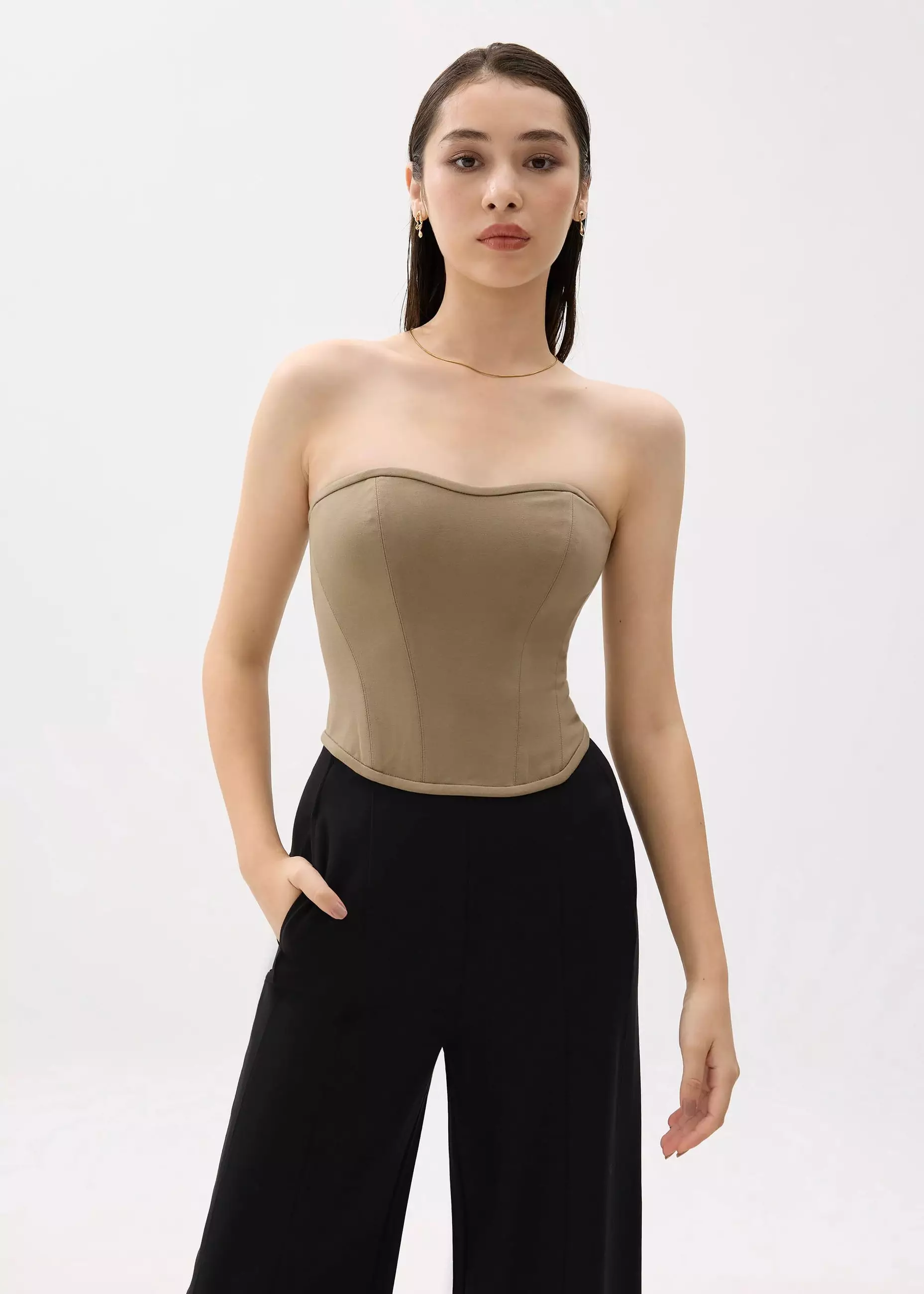 Atasan Wanita - Lia Crop Bustier Top