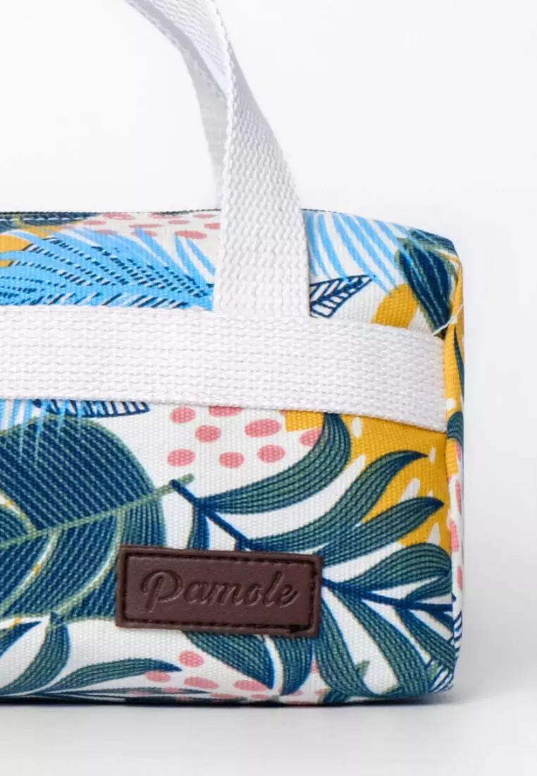 Pamole Pouch Kosmetik Bahan Kanvas Penutup Resleting - PMU Tropical