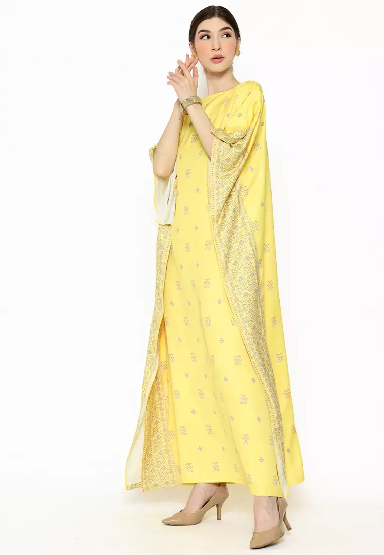 Kanzi Exclusive Short Sleeve Songket Kaftan