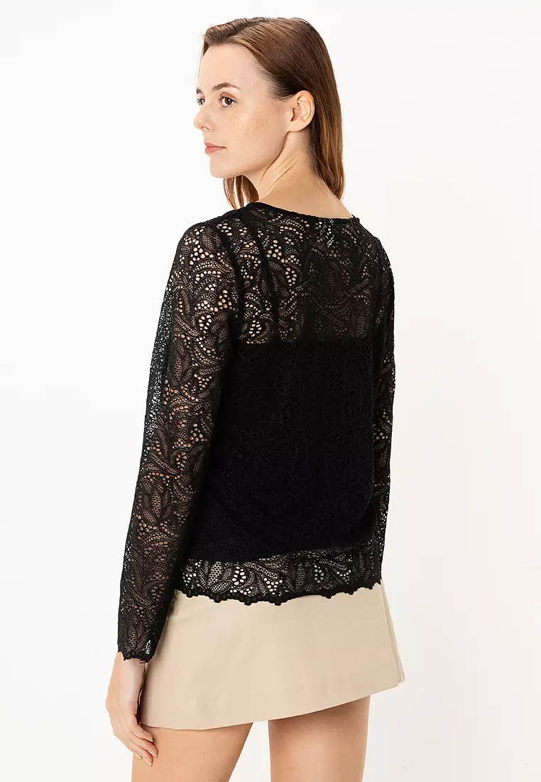 Tammi V-Neck Lace Top