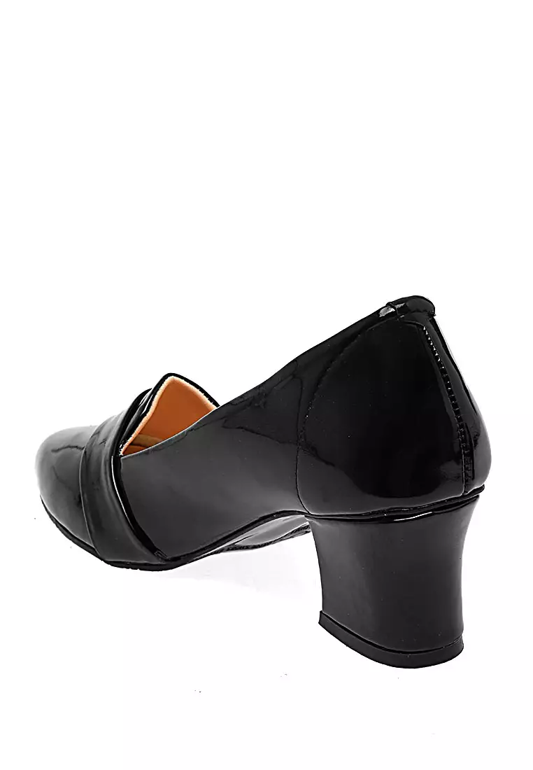 Naura Heels Woman Design Classic Sepatu Hak Wanita Premium Quality - Black