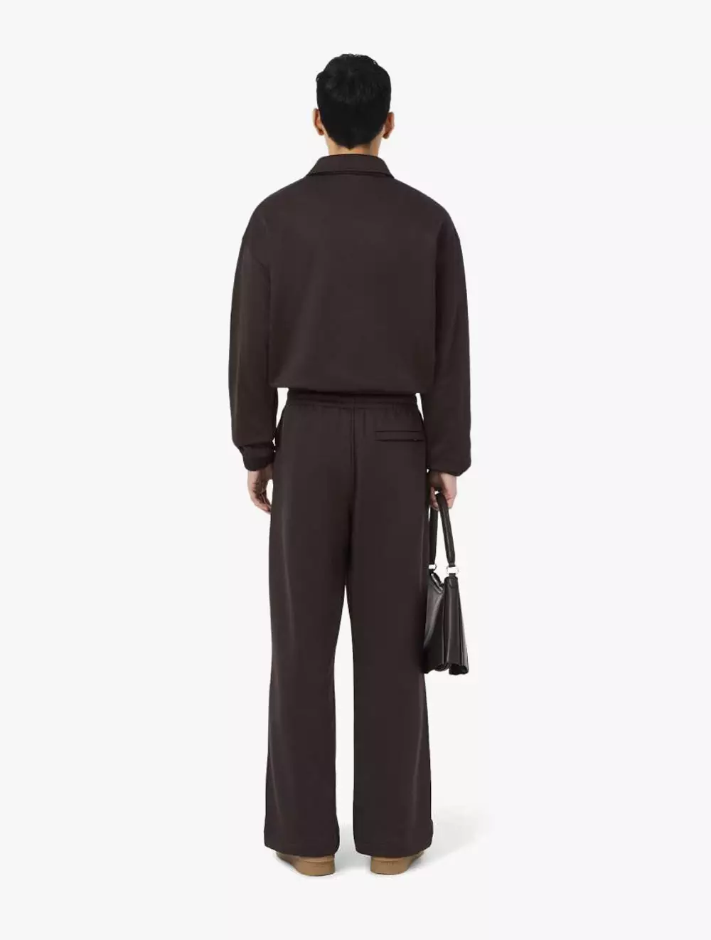 Loose Fit Fleece Sweatpants - Brown