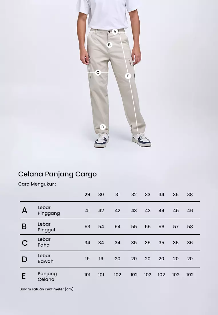 MANZONE - Celana Panjang Cargo Pria Bosila 2 - Blue Warna Blue