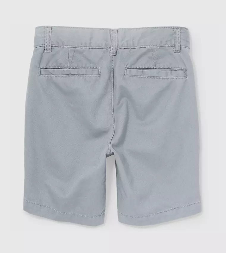Boys Stretch Chino Shorts - Celana Pendek Bayi & Anak Laki (Abu)