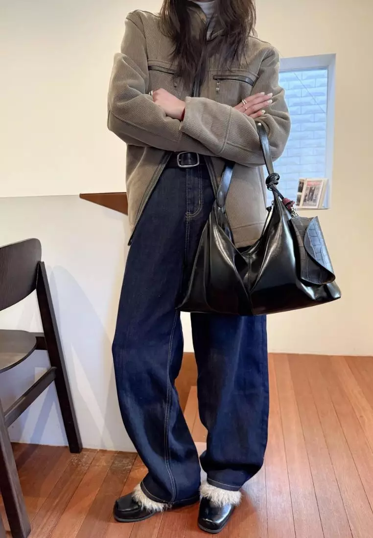 Monet Bag L Pull-Up Black