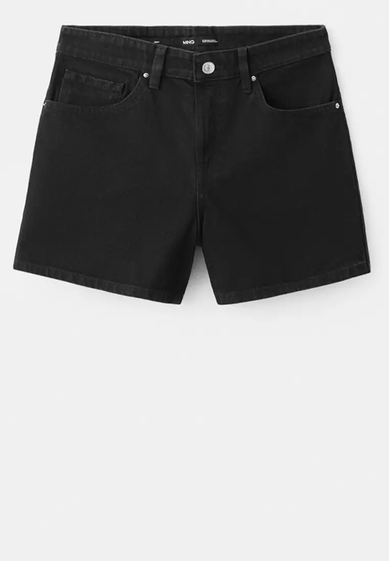 Straight Mid-Rise Denim Shorts