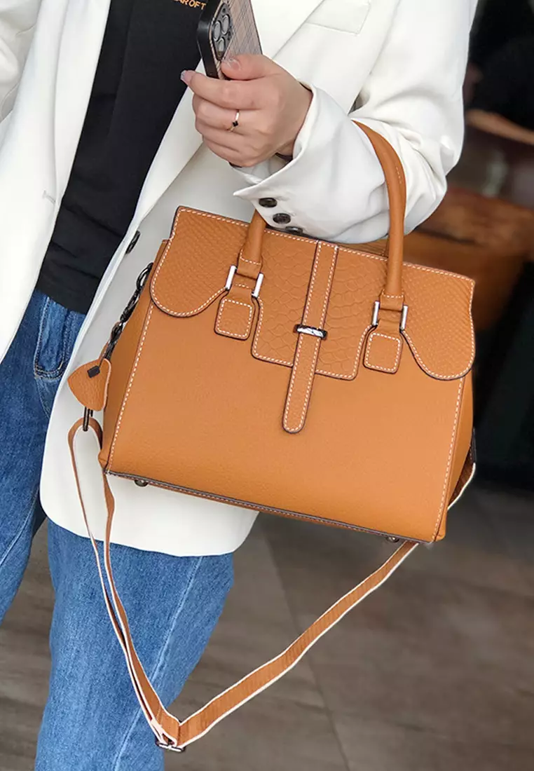 Top Grain Leather Inspired Birkin Handbag