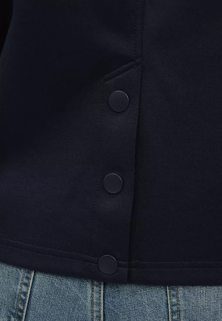Button Details Boxy Top