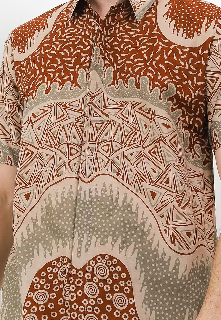 Piramid Kemeja Batik Premium Pria Casual Modern Lengan Pendek