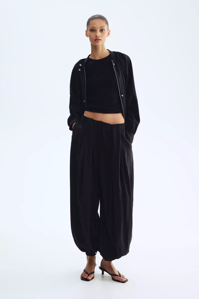 Balloon-leg modal trousers