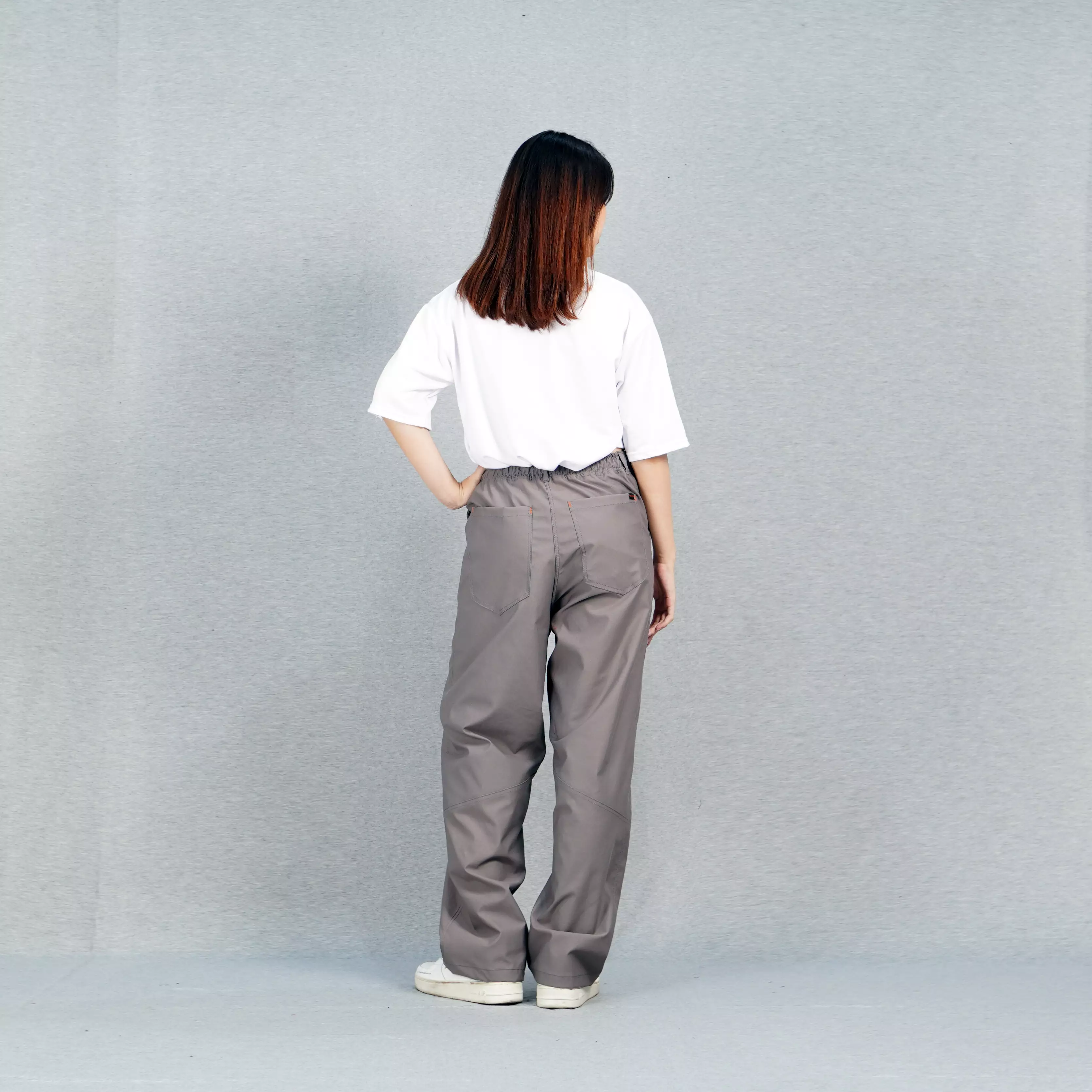 HIRO Celana Baggy Wanita Celana Loose Wanita Loose Pants Wanita Celana Panjang Baggy - ABU