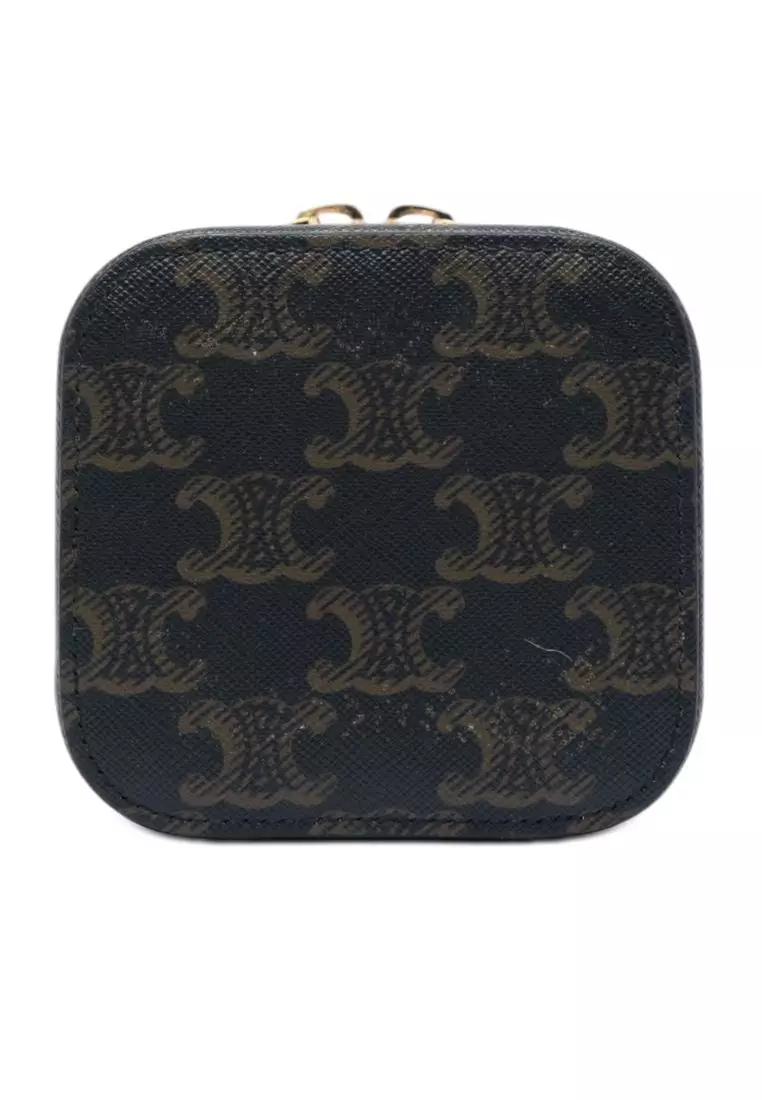 Pre-Loved Celine Mini Triomphe Coated Canvas Vanity Case