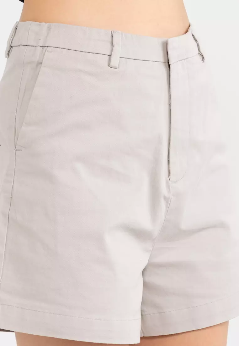 Hi Rise Twill Shorts